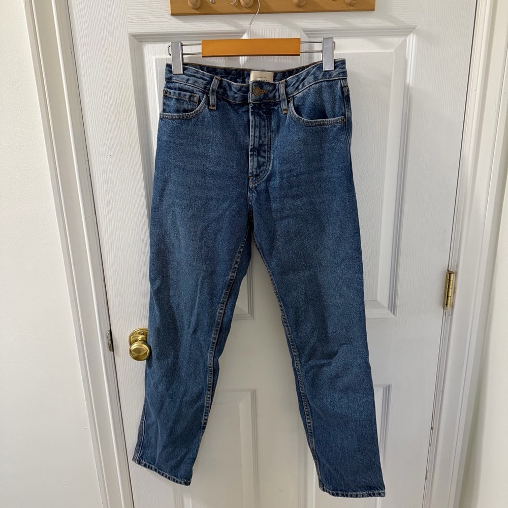 Sezane Straight Leg Blue Jeans 100% Cotton 27